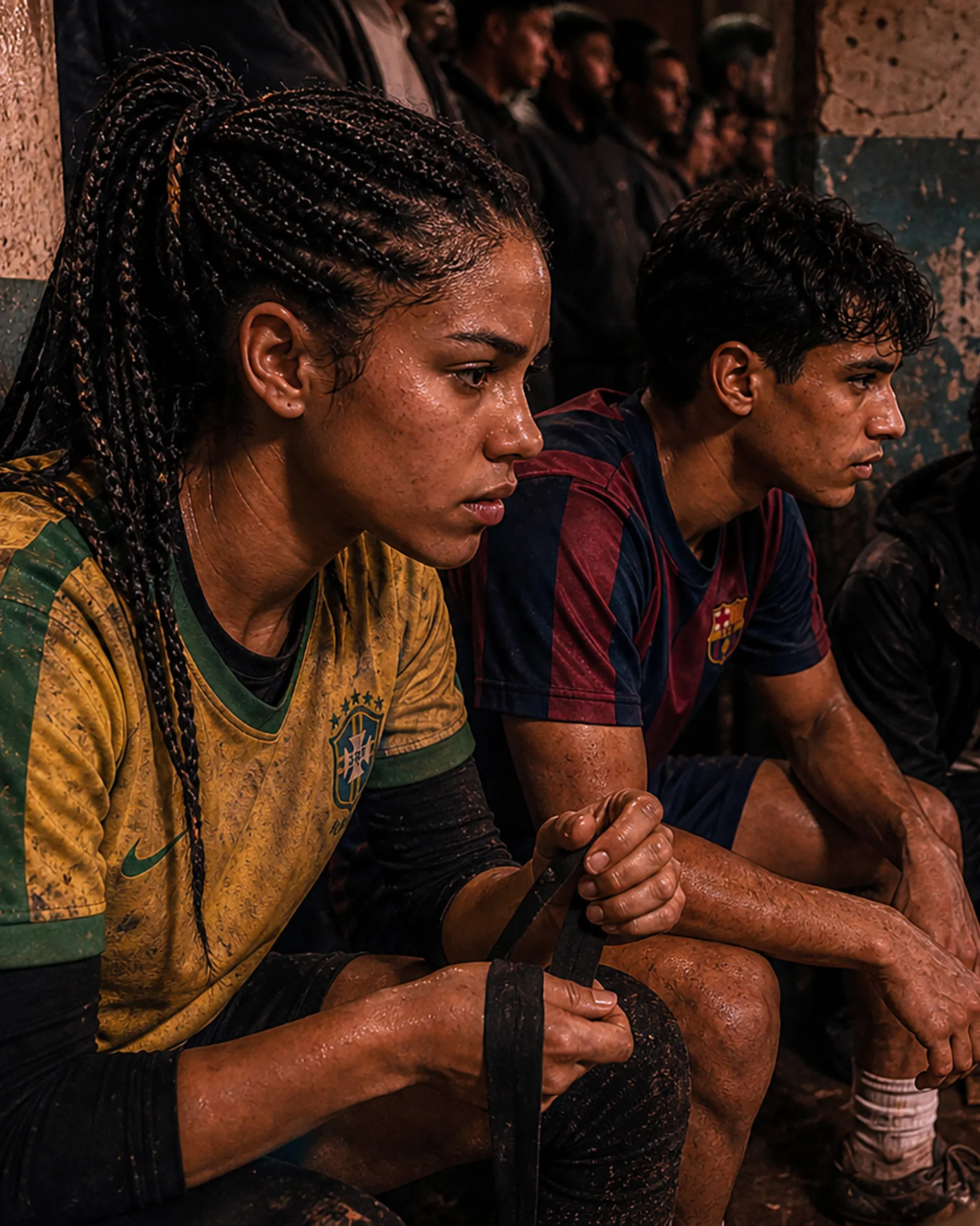 Le banc des joueurs de la Midnight Cup